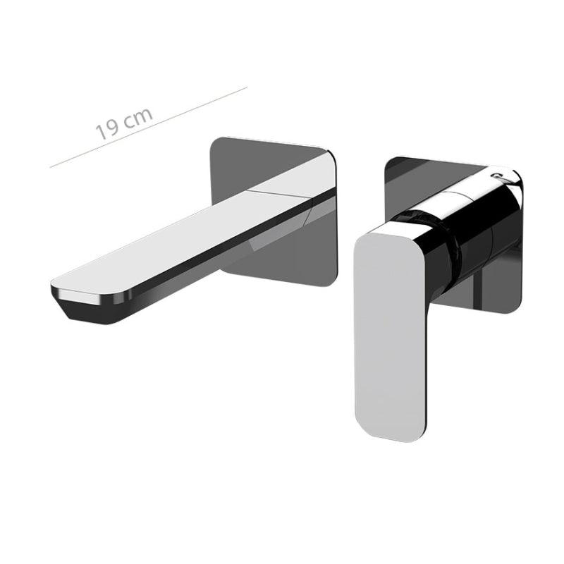 MISCELATORE LAVABO A PARETE SU DOPPIA PIASTRA DANIEL TIARA