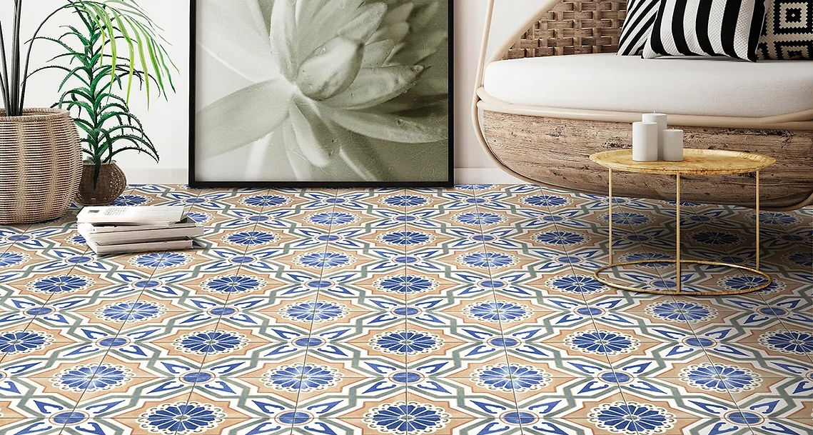 Xclusive Ceramica Caribbean – ambientazione con decoro Curacao