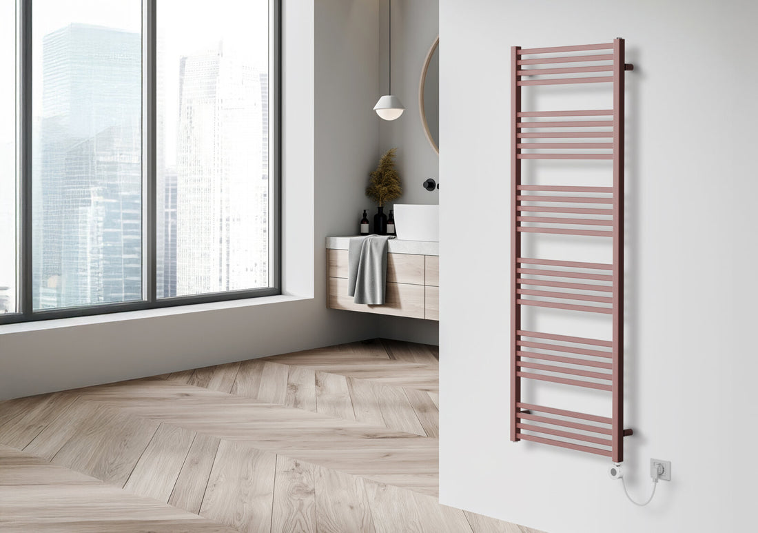 Scaldasalviette elettrico Cordivari Naike ST installato in bagno