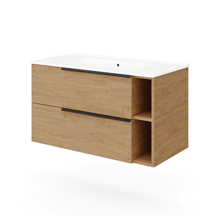 Dianflex Loft mobile bagno sospeso con lavabo 101x46 rovere naturale