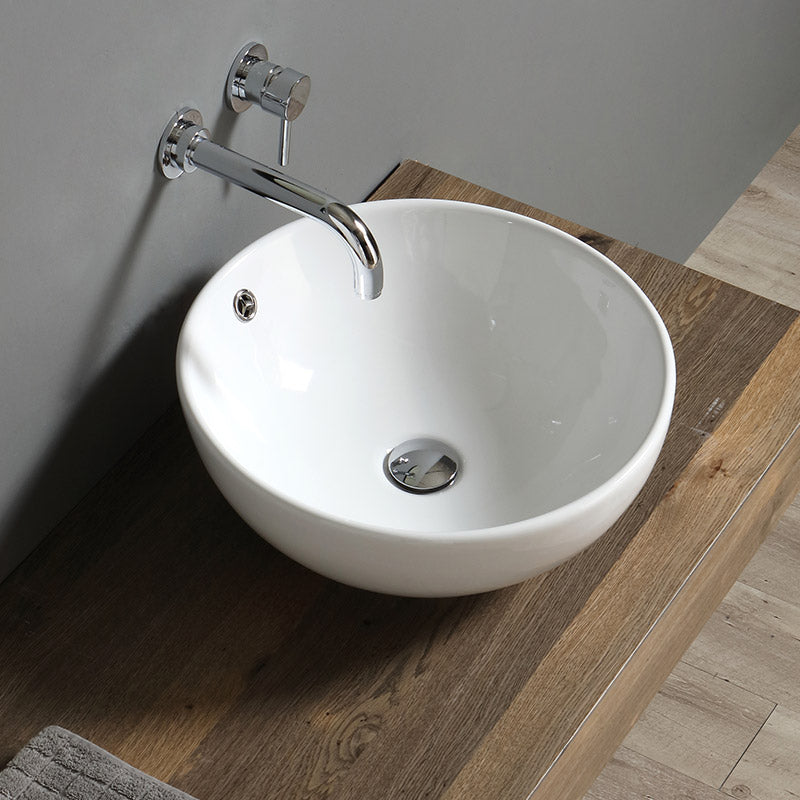 Lavabo da appoggio Nero Plus LA12 con troppo pieno