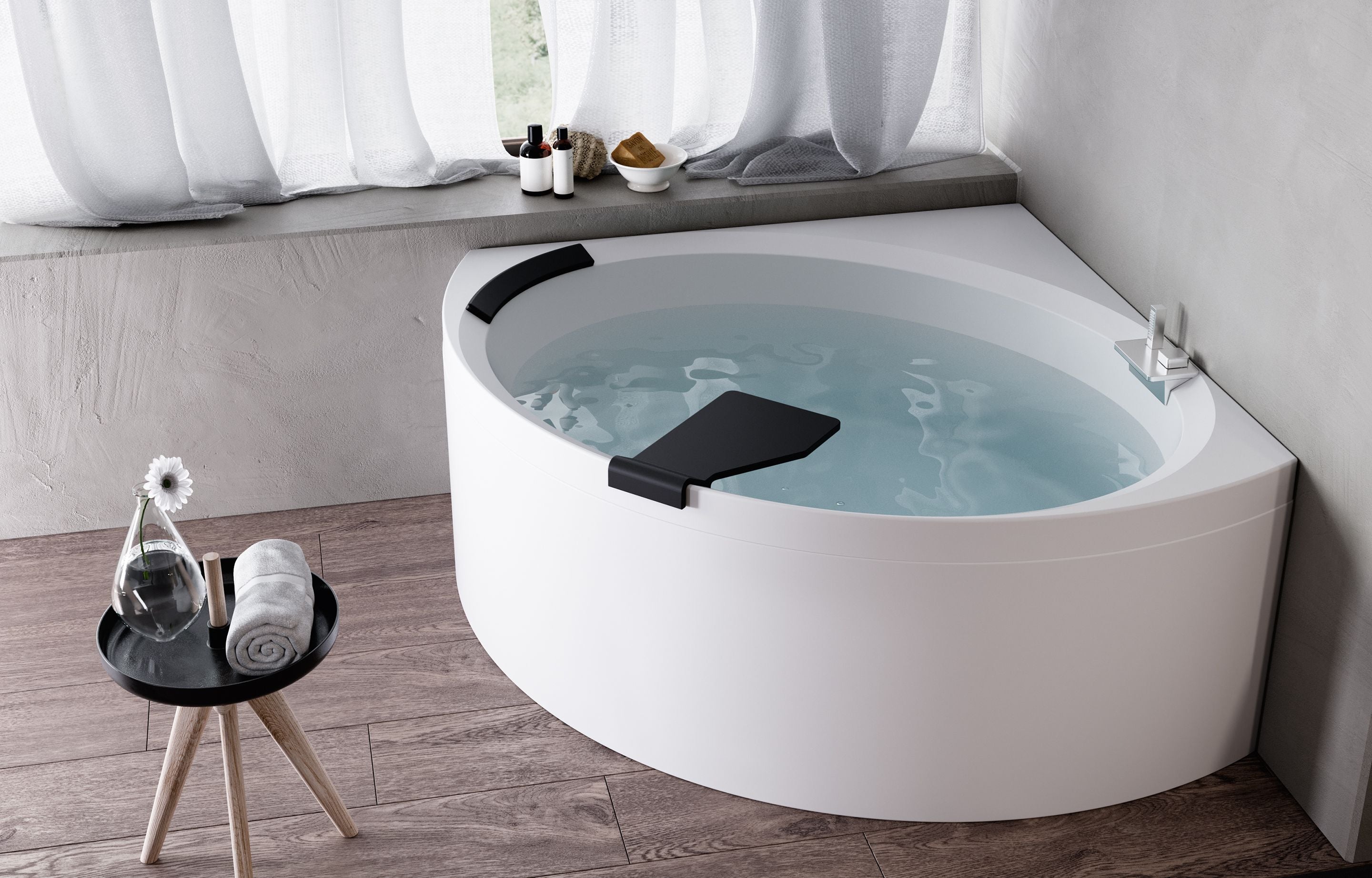 Vasca semicircolare Novellini Divina C 140x140 cm