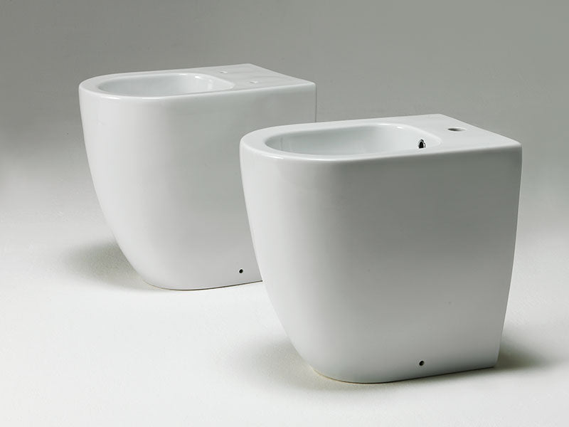 Set sanitari Ponte Giulio ACCA50F con WC e bidet filomuro altezza 50 cm
