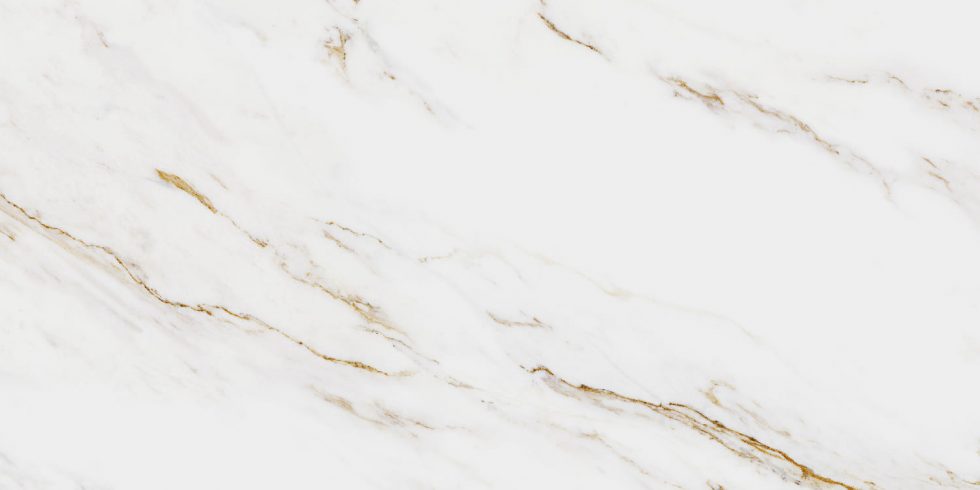 Piastrella Prissmacer Royal Gold effetto marmo bianco con venature oro