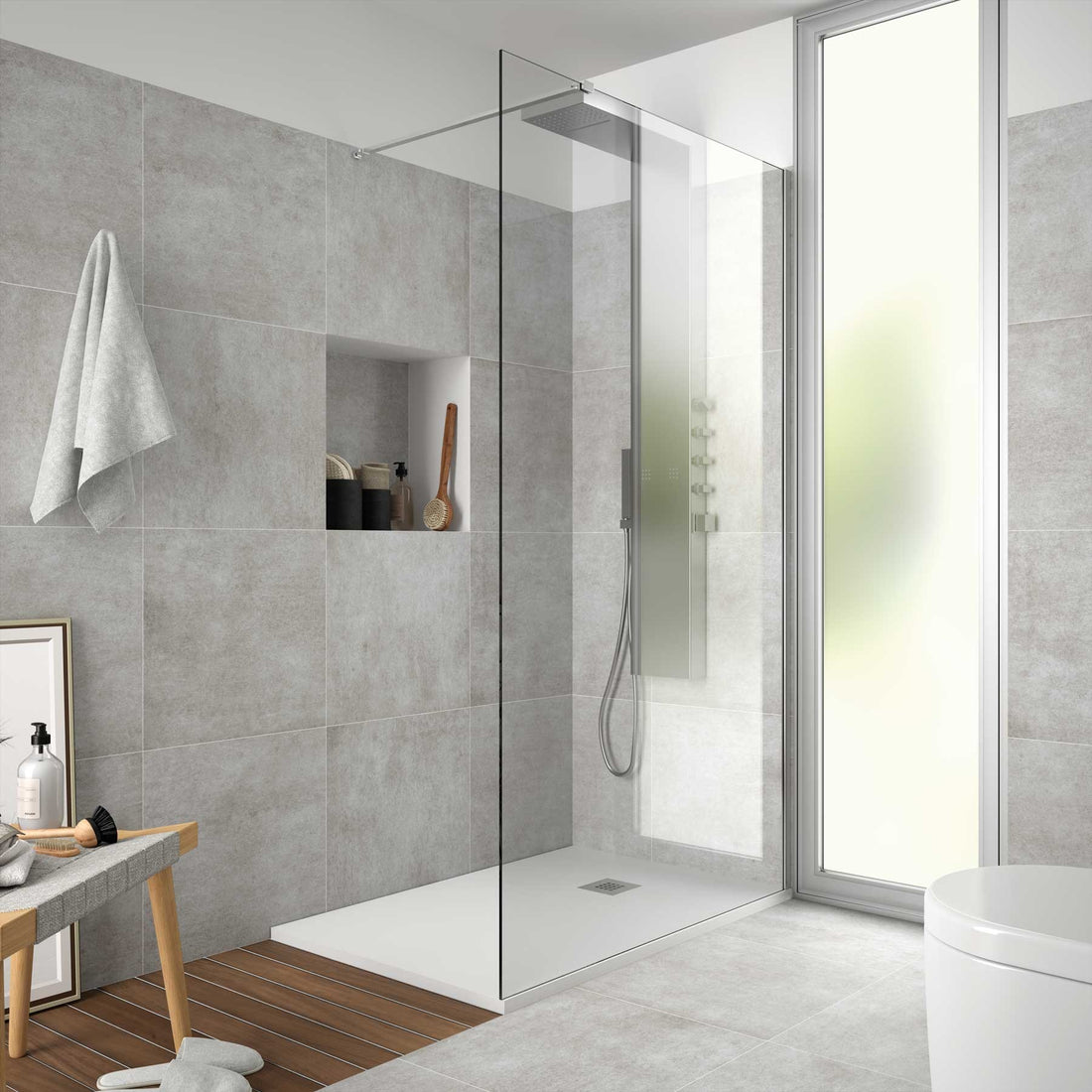 Parete doccia walk-in Salgar Heaven in vetro trasparente
