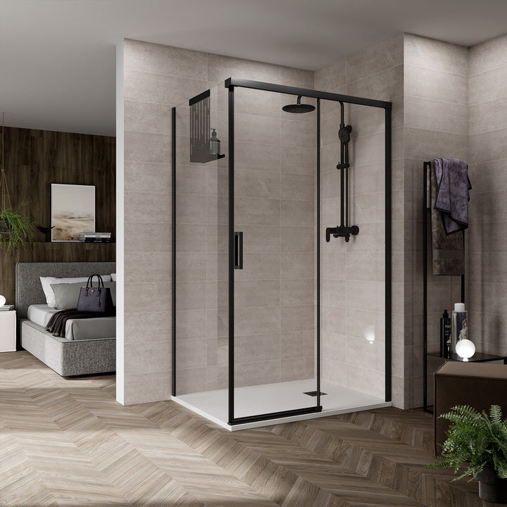 BOX DOCCIA SALGAR VERSA VETRO FISSO 70cm + VETRO SCORREVOLE e FISSO 120cm
