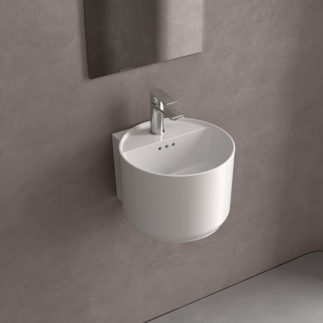 Lavabo sospeso Salgar Monolith Mini bianco lucido