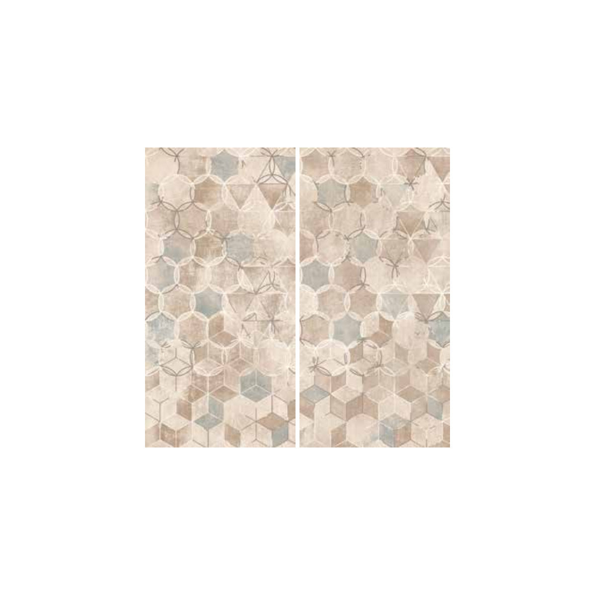 SK Ceramiche Metal decoro Geometrico 60x120 cm
